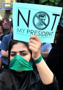 A silent protest in Tehran against repression by the Ahmadinejad regime