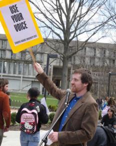 Students at Southern Illinois University are speaking out against budget cuts and tuition hikes