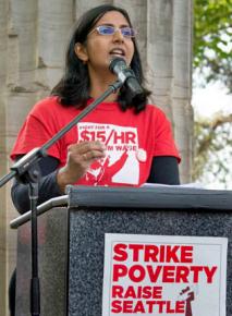 Kshama Sawant on the campaign trail