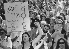 A demonstration for abortion rights in 1980s Wisconsin
